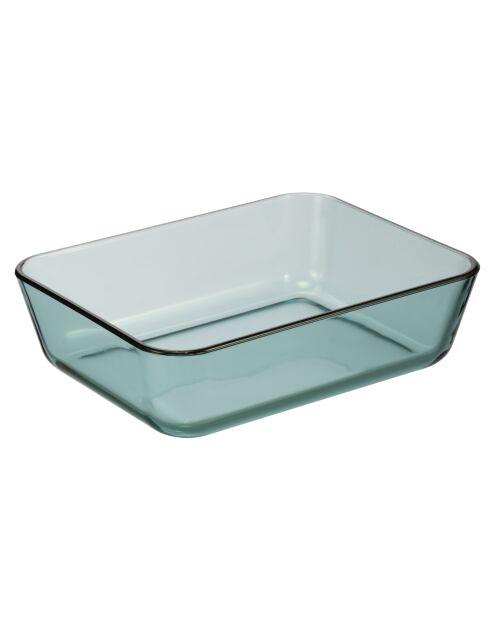 Set di 3 contenitori rettangolari in vetro verde Aloe - 64/105/152 cl