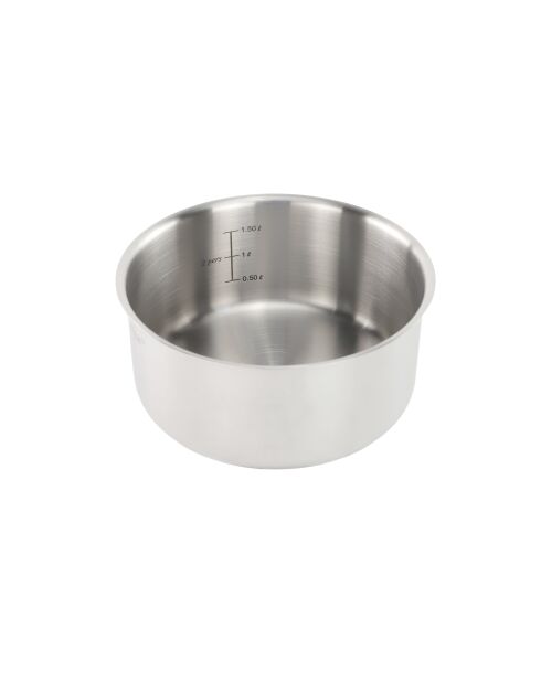 Juego de 7 rascadores extraíbles en acero inoxidable 18/8 plateado por inducción