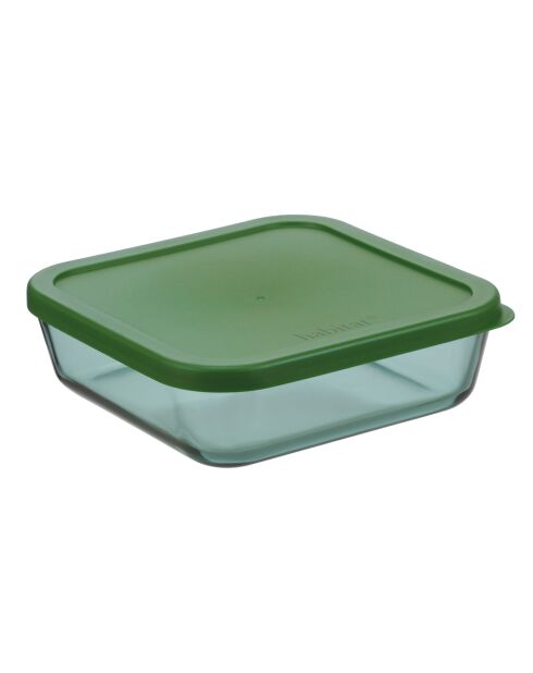 Set di 3 scatole portaoggetti quadrate in vetro verde Aloe - 32/52/80 cl