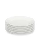 Lot de 6 assiettes plates Taidu II en bone china blanc - 26,7 cm