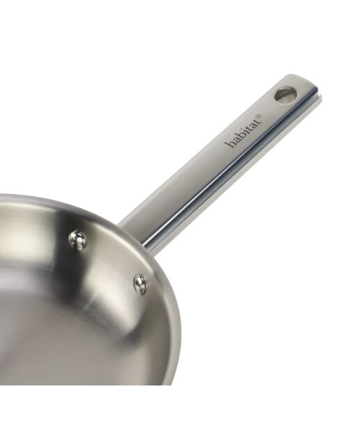 Essentiel Bratpfannen aus Edelstahl, versilbert, 24/32 cm, 2er-Set