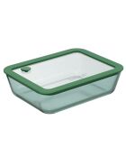 Lot de 3 boîtes de conservation rectangulaires Aloe vertes - 64/105/152 cl