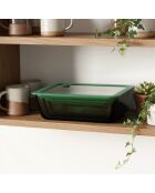 Lot de 3 boîtes de conservation rectangulaires Aloe vertes - 64/105/152 cl