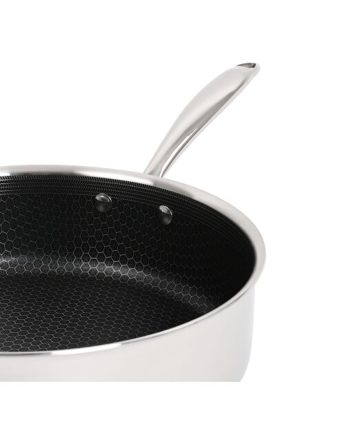 Sartén antiadherente Hera triplex negro/plata - 28 x 8 cm