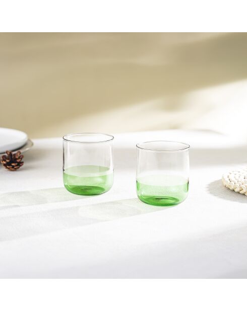 Lot de 2 Verres Ambra vert - 34cl