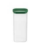 Set mit 3 Aufbewahrungsgläsern für Lebensmittel, Aloegrün/transparent, 3 x 200 cl