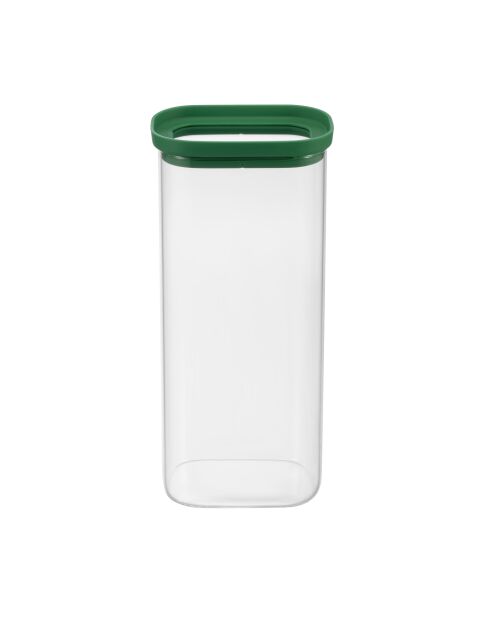 Set mit 3 Aufbewahrungsgläsern für Lebensmittel, Aloegrün/transparent, 3 x 200 cl