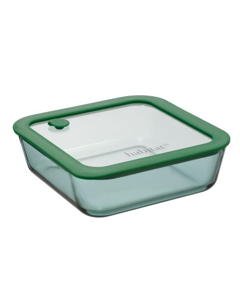 Lot de 3 boîtes de conservation carrées Aloe vertes - 32/52/80 cl
