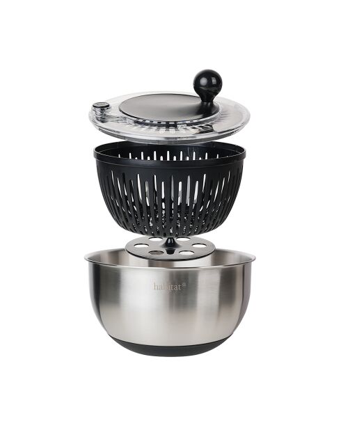 Salsa 2-in-1 slacentrifuge zwart zilver - Ø 24,5 cm