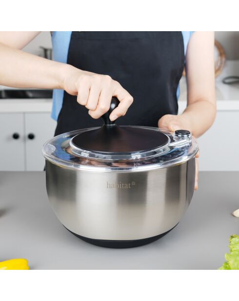 Salsa 2-in-1 slacentrifuge zwart zilver - Ø 24,5 cm