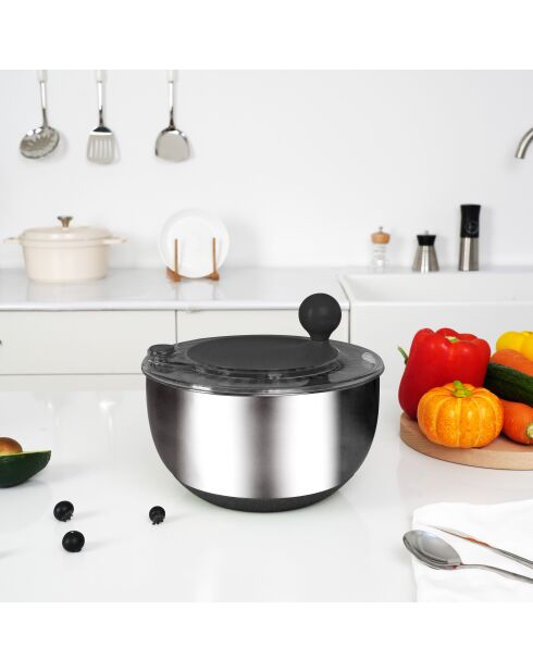 Salsa 2-in-1 slacentrifuge zwart zilver - Ø 24,5 cm