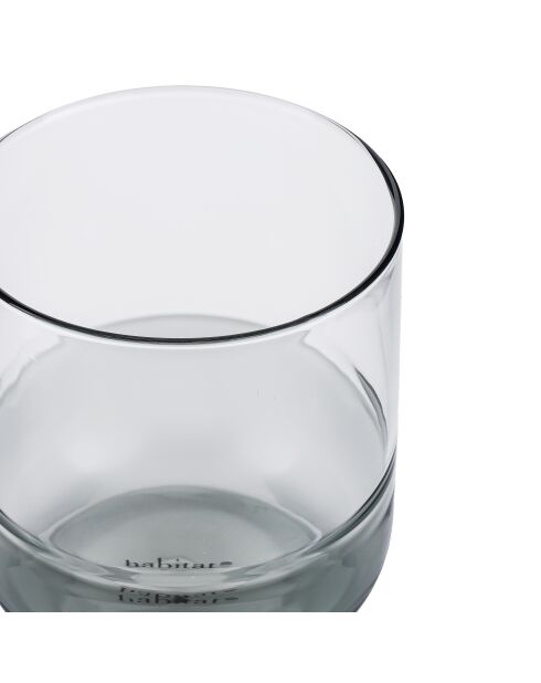 Set di 2 bicchieri Ambra grigi - 34cl