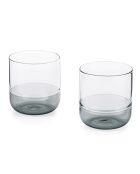 Set di 2 bicchieri Ambra grigi - 34cl