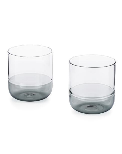 Set di 2 bicchieri Ambra grigi - 34cl
