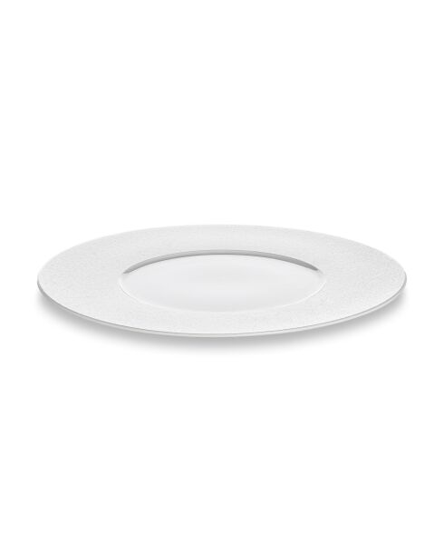 Lot de 6 assiettes plates Solène blanches - 27 cm