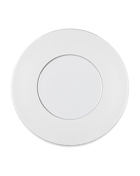 Lot de 6 assiettes plates Solène blanches - 27 cm