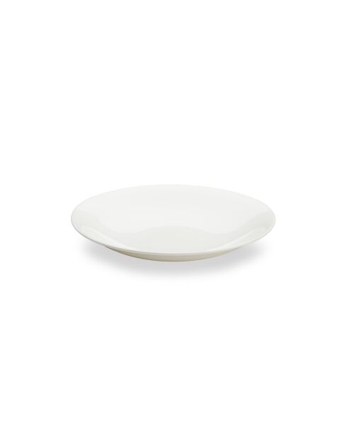 Lot de 6 assiettes creuses Taidu II en bone china blanc - 21,8 cm