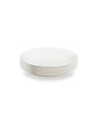 Lot de 6 assiettes creuses Taidu II en bone china blanc - 21,8 cm