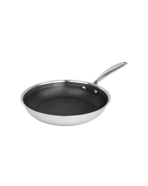 Hera Triplex-Bratpfanne mit Antihaftbeschichtung, schwarz/silber, 24 cm