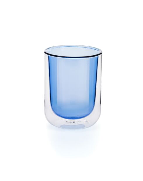 Lot de 2 Tasses double paroi en verre Ambra bleus - 20cl