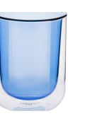 Lot de 2 Tasses double paroi en verre Ambra bleus - 20cl