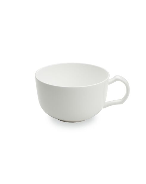 Service de 6 tasses et sous tasses à café Taidu II en bone china blanc - 23 cl