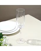 Lot de 6 flûtes à champagne Cléo en verre cristallin transparent - 28cl