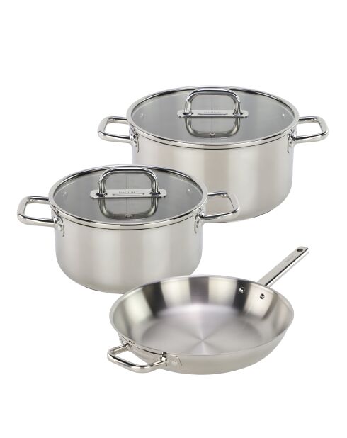 Serenis 5-teiliges silbernes Edelstahl-Set