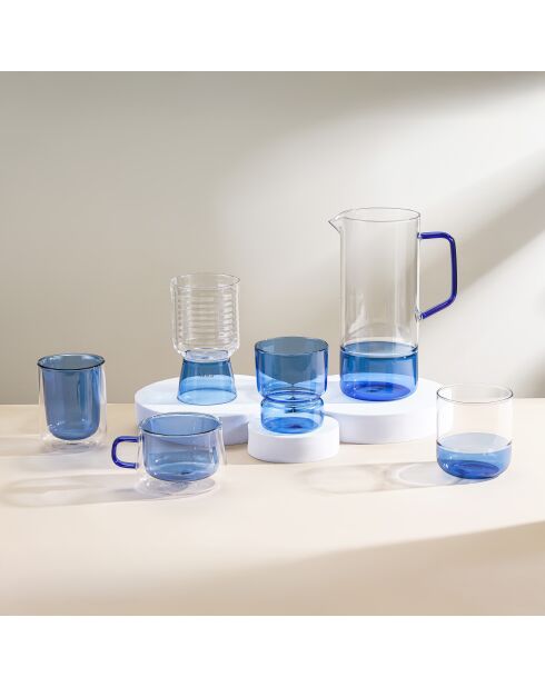Carafe en verre Ambra bleu - 100cl