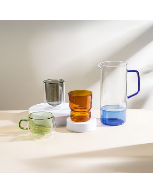 Carafe en verre Ambra bleu - 100cl