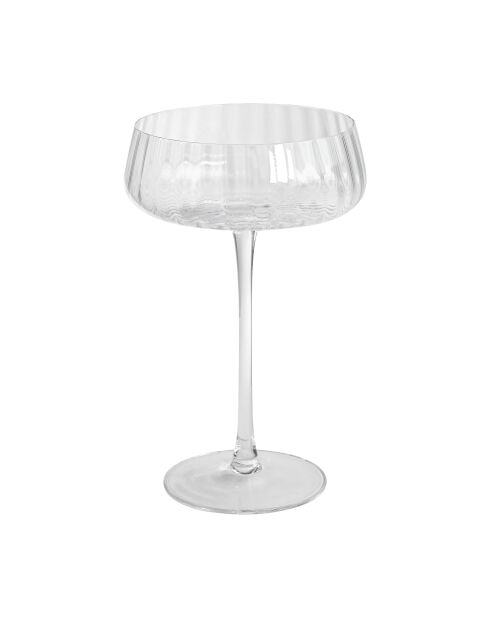 Set di 6 bicchieri da champagne svasati Cléo in vetro cristallino trasparente - 32cl