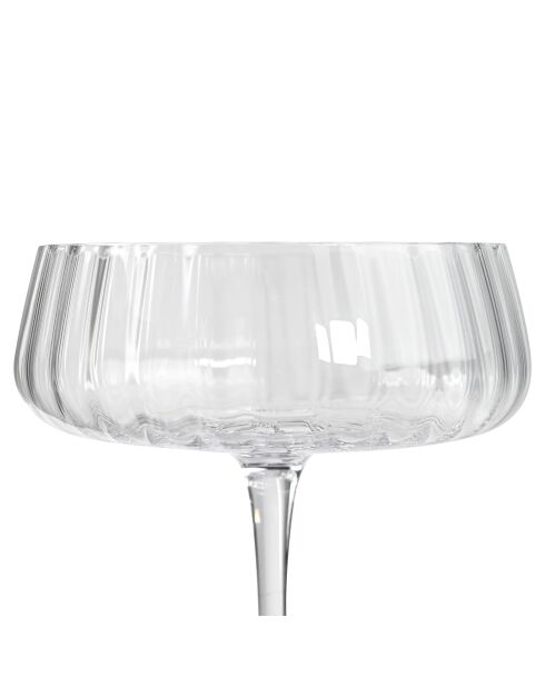 Set di 6 bicchieri da champagne svasati Cléo in vetro cristallino trasparente - 32cl