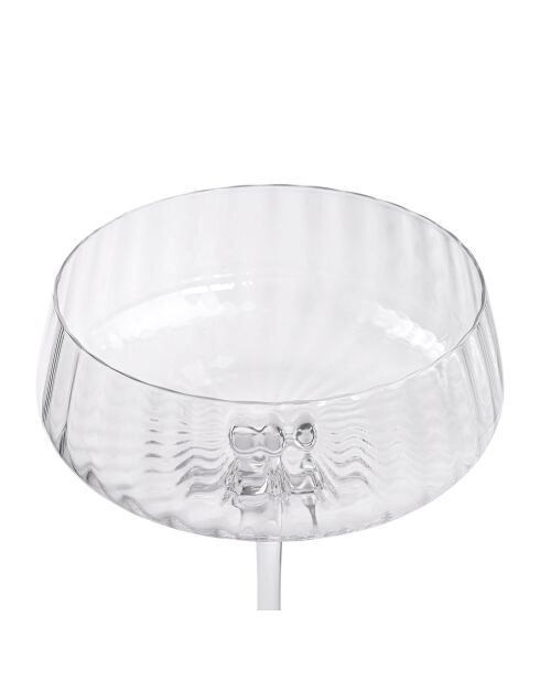 Set di 6 bicchieri da champagne svasati Cléo in vetro cristallino trasparente - 32cl