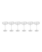 Set di 6 bicchieri da champagne svasati Cléo in vetro cristallino trasparente - 32cl