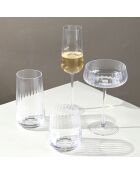 Set di 6 bicchieri da champagne svasati Cléo in vetro cristallino trasparente - 32cl