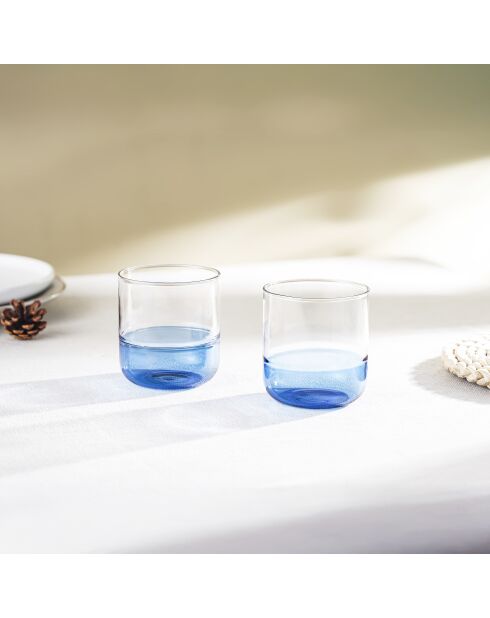 Lot de 2 Verres Ambra bleu - 34cl