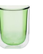 Lot de 2 Tasses double paroi en verre Ambra vertes - 20cl