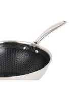 Hera Triplex-Wok mit Antihaftbeschichtung, schwarz/silber, 24 cm