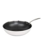 Hera Triplex-Wok mit Antihaftbeschichtung, schwarz/silber, 32 cm