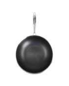 Hera Triplex-Wok mit Antihaftbeschichtung, schwarz/silber, 32 cm