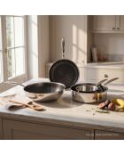 Hera Triplex-Wok mit Antihaftbeschichtung, schwarz/silber, 32 cm