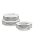 Service de 18 pièces Astral en porcelaine fine blanc