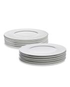 Service de 12 pièces Aurora en porcelaine fine blanc