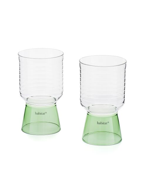 Lot de 2 Verres Ambra vert - 35cl