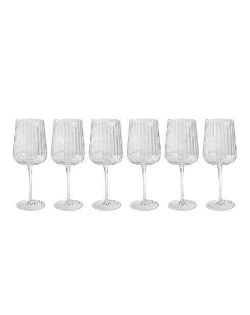 Set di 6 bicchieri da vino rosso Cléo in vetro cristallino trasparente - 43cl
