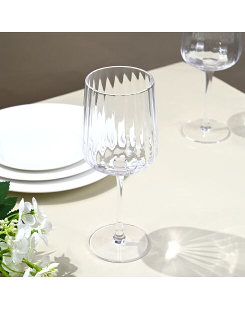 Set di 6 bicchieri da vino rosso Cléo in vetro cristallino trasparente - 43cl