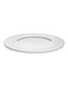 Lot de 6 grandes assiettes plates Solène blanches - 29 cm