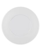 Lot de 6 grandes assiettes plates Solène blanches - 29 cm