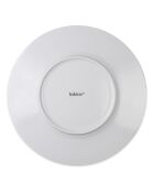 Lot de 6 grandes assiettes plates Solène blanches - 29 cm