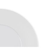 Lot de 6 grandes assiettes plates Solène blanches - 29 cm